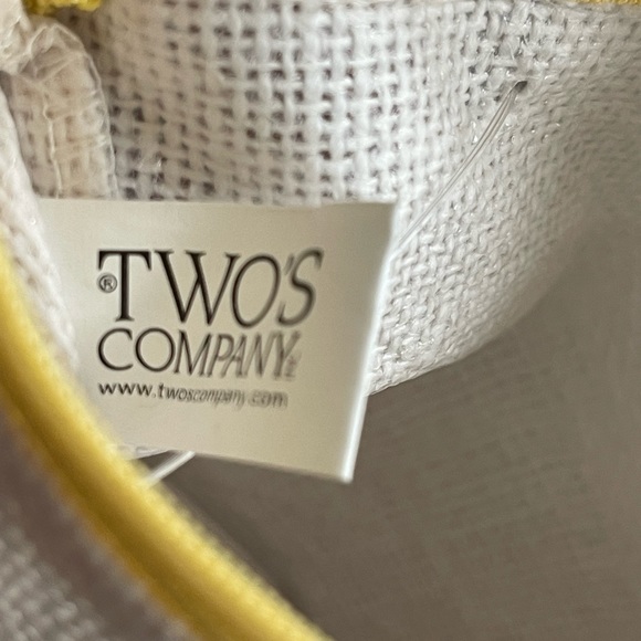 Two’s Company Jute Lemon 🍋 sequence Makeup Accessory bag NWOT - Picture 5 of 6